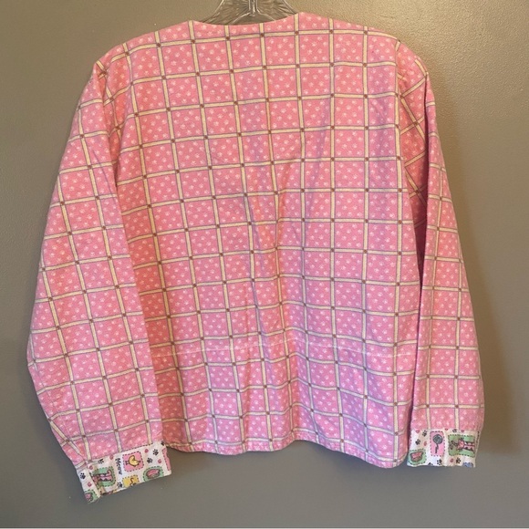 Vintage YIKES  kitty cat flannel sleepwear pajama set Medium - Picture 3 of 13